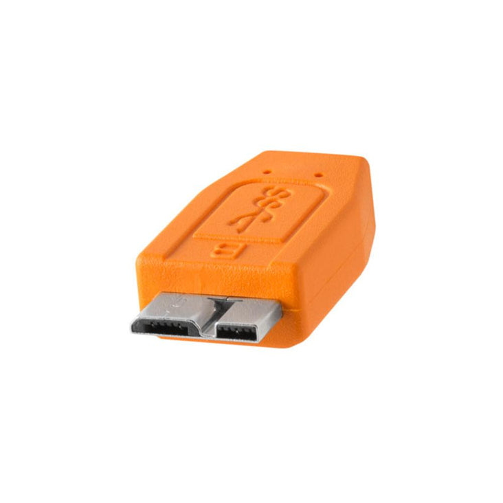 TetherPro USB-C to USB 3.0 Micro-B 4.6m Hi-Vis Orange