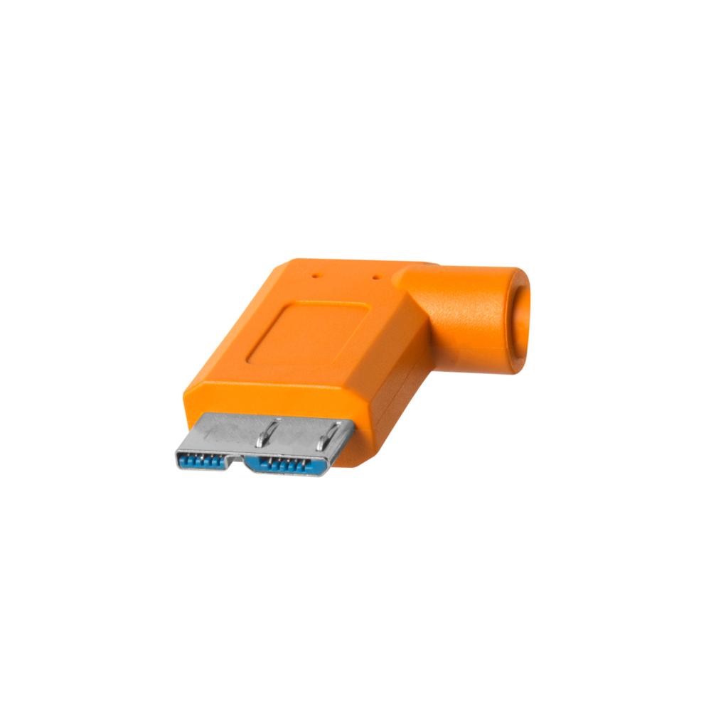 TetherPro USB C To USB 3 0 Micro B Right Angle 4 6m Hi Vis Orange Hypop TetherPro USB C To USB 3 0 Micro B Right Angle 4 6m Hi Vis Orange Hypop