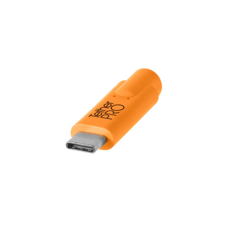 TetherPro USB-C to USB 3.0 Micro-B Right Angle 4.6m Hi-Vis Orange (OPEN BOX)