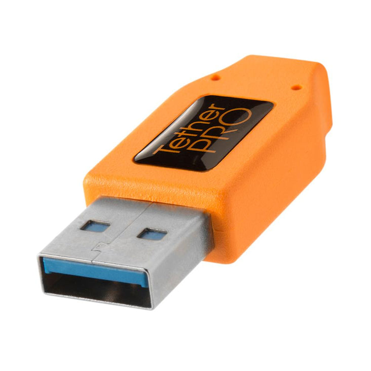 TetherPro USB 3.0 Male A to Male B 4.6m Hi-Vis Orange