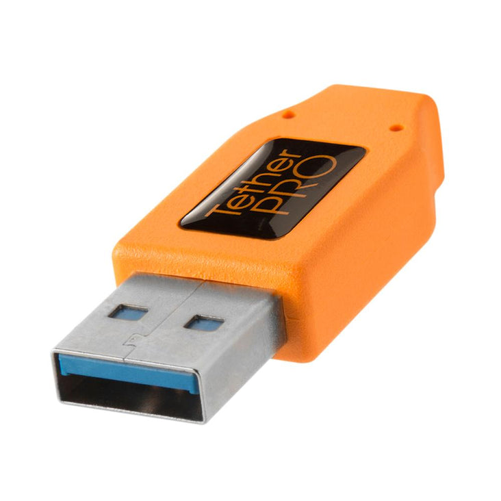TetherPro USB 3 Male To Micro-B 5 Pin - 1.8m Hi-Vis Orange