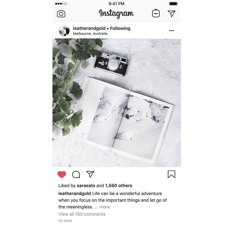 Flat Lay Instagram Backdrop - 'Zetland' Concrete (56cm x 87cm)