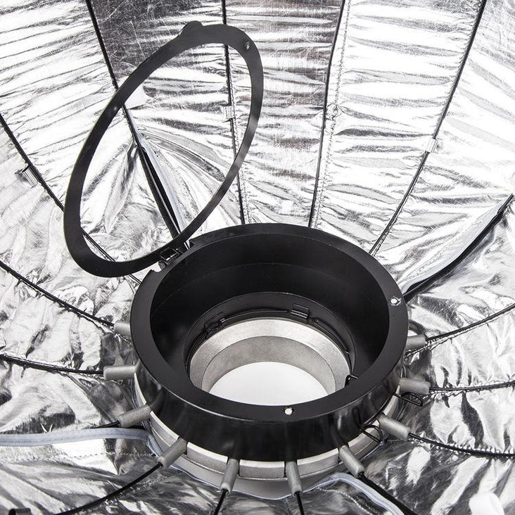 Aputure Light Dome ii with gel filter holder attached