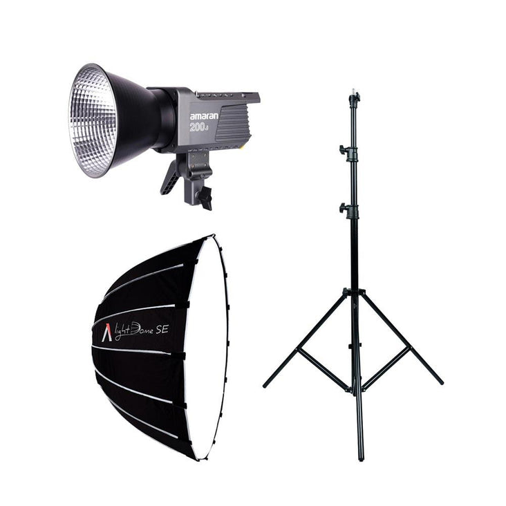 Aputure Amaran 200D All In One Kit (Including Light Dome SE Softbox & Light Stand)
