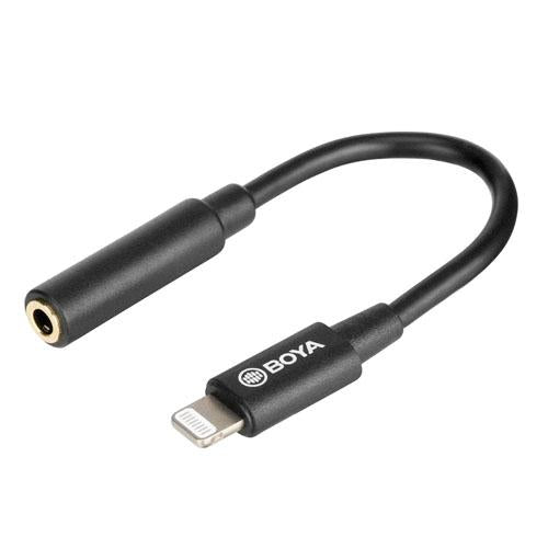 Boya BY-K3 3.5mm Male TRRS to Male Apple Lightning Adapter Cable