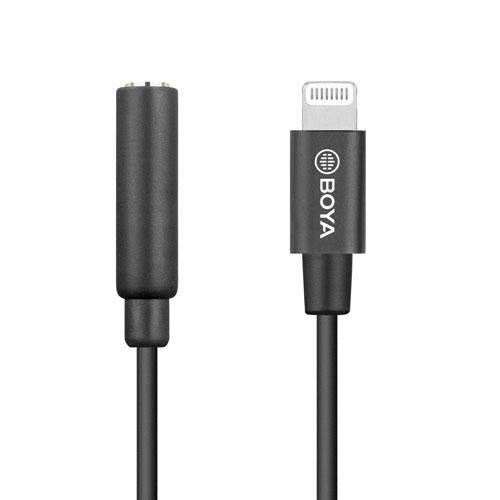 Boya BY-K3 3.5mm Male TRRS to Male Apple Lightning Adapter Cable