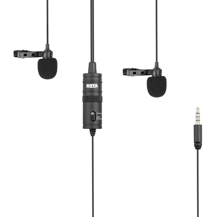 Boya BY-M1DM Dual Omni-directional Lavalier Mic (DEMO STOCK)