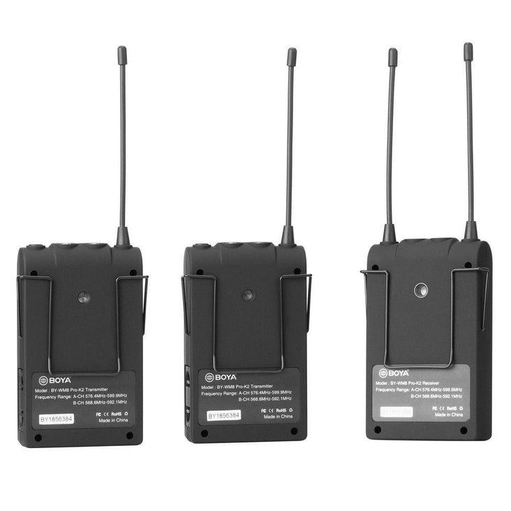 Boya BY-WM8 Pro-K2 UHF Wireless Dual Channel Lapel Microphone System