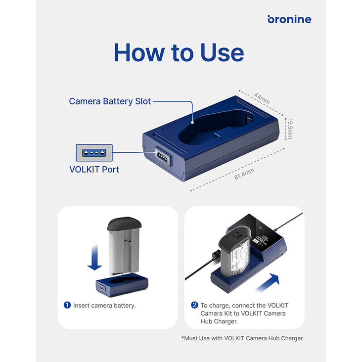 Bronine Canon LP-E19 Camera Battery Charging Plate