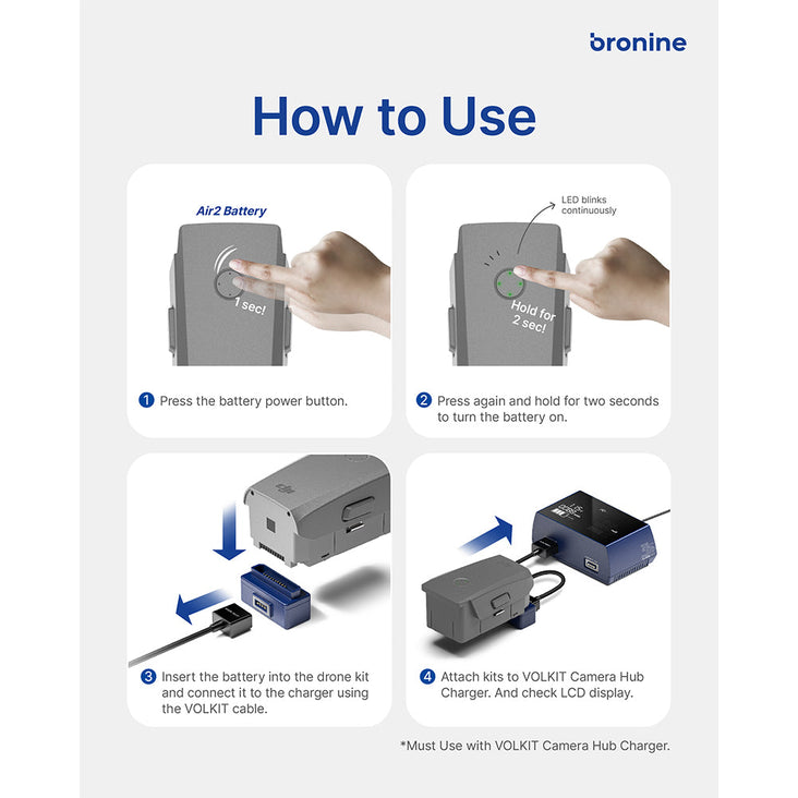 Bronine DJI MAVIC Air2S / Air2 Drone Battery Charging Plate