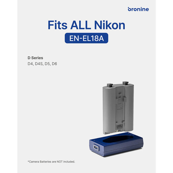 Bronine Nikon EN-EL18D / EL18C / EL18B / EL18A / EL18 Camera Battery Charging Plate