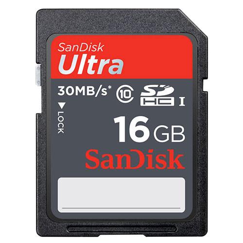 SanDisk ULTRA® CLASS 10 SDHC/ SDXC CARDS Read 30MB/s Write Speed 200x