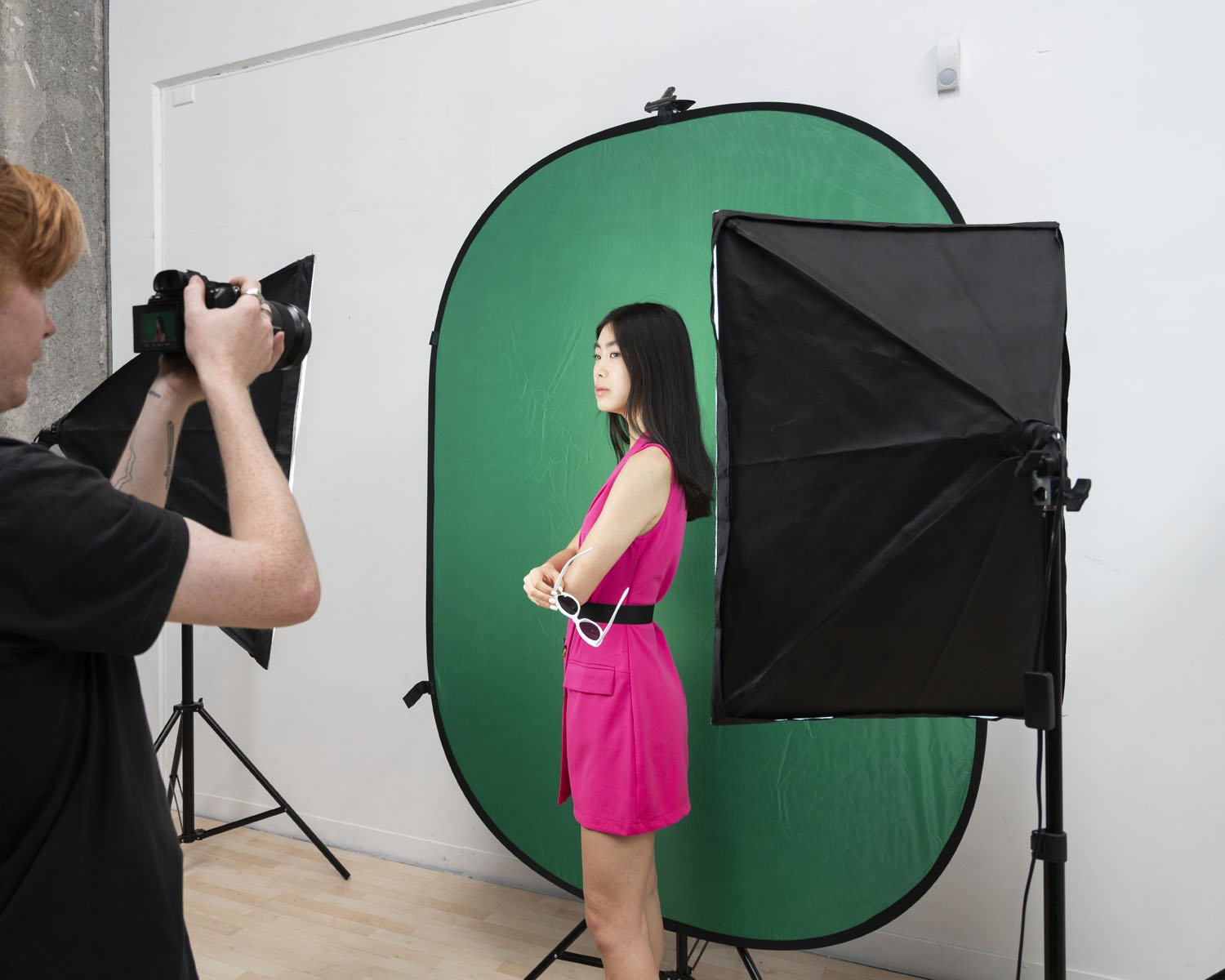 Green Screen Box Digital Media Green Screen Kit With Backdrop & Double Softbox | Hypop
