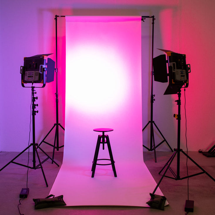 Cinematic Film RGB LED Video Lighting Kit with Dual Godox LD150RS & Stands - Bundle