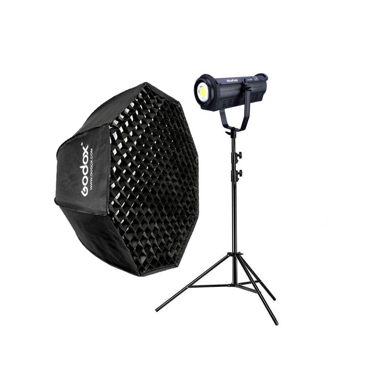 Complete Cinematography Video Daylight Kit (5600K) with COB LED Studio Light, Stand & Softbox