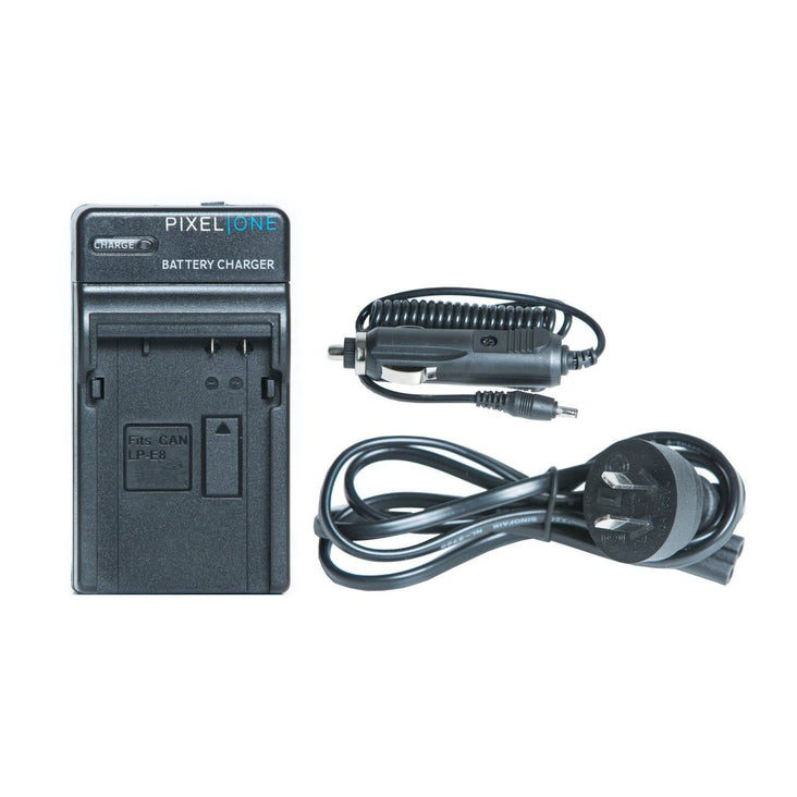 Pixel One Charger for LP-E8 Battery Compatible with Canon EOS 550D/EOS 650D & EOS 600D