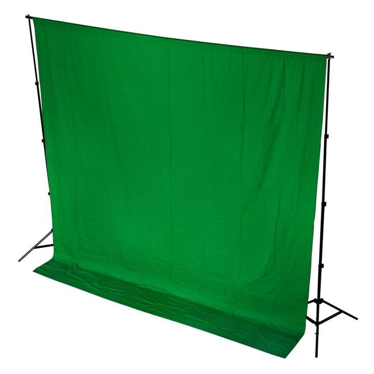 Complete 3m x 6m White & Green Muslin Backdrop Bundle W/ Stand And Softbox Set