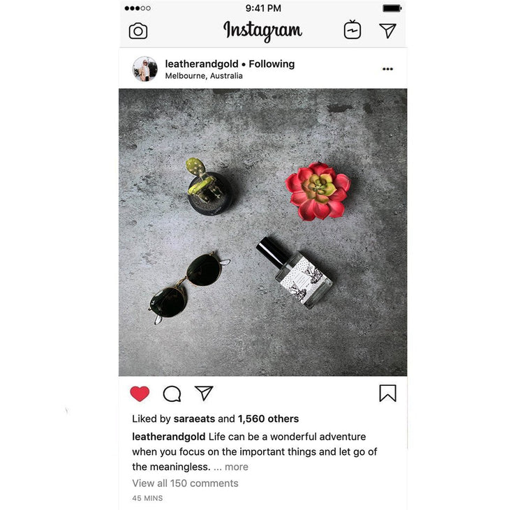 Flat Lay Instagram Backdrop - 'Darlinghurst' Dark Concrete (56cm x 87cm)
