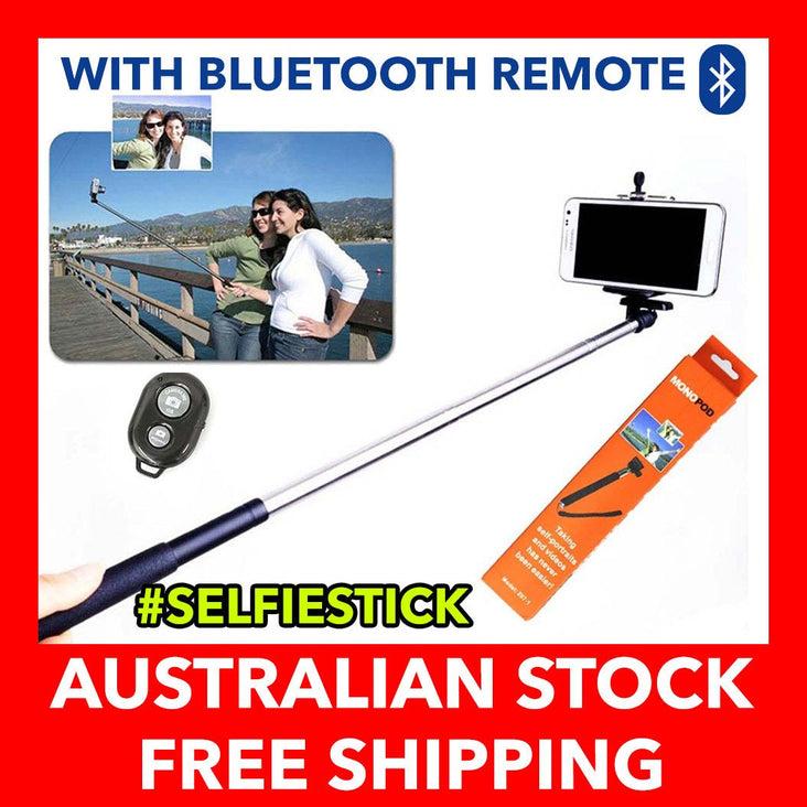 Universal Monopod Extendable Selfie Stick with Bluetooth Shutter Remote Control exclude