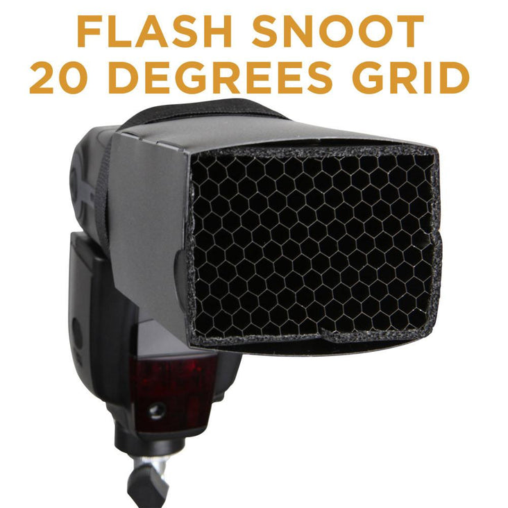 Hypop Flash Snoot with 20 Degree Grids honeycomb for Speedlite Flash