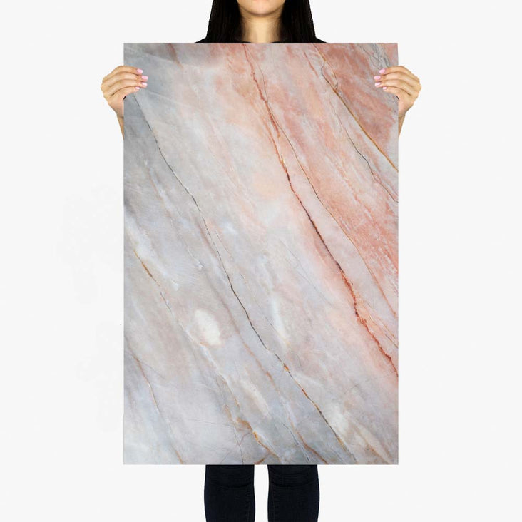Flat Lay Instagram Backdrop - 'Leura' Pink Marble (56cm x 87cm)