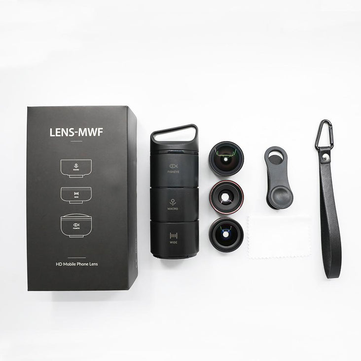 {DISCONTINUED} Orangemonkie HD Phone Lens Kit LENS-MWF (Includes Macro, Wide and Fisheye Lens)