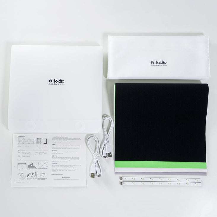 Foldio1 10" Inch All-in-One Photography Studio Tent Box (Includes LED Lights and 4 Backdrops) (DEMO STOCK)