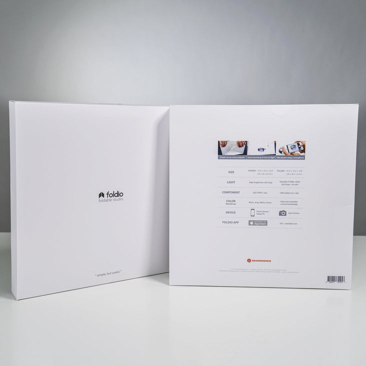 Foldio1 10" Inch All-in-One Photography Studio Tent Box - Demo Stock (Includes LED Lights and 4 Backdrops)
