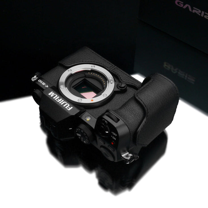 Gariz Black Leather Camera Half Case XS-CHXS10BK for Fuji X-S10