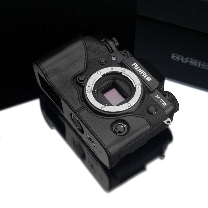 Gariz XS-CHXT2BK Black Genuine Leather Half Case for Fuji Fujifilm X-T2/X-T3 XT2