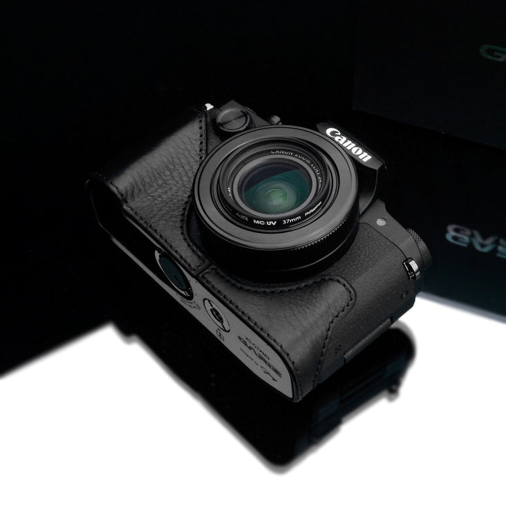 Gariz XS-G1XM3BK Black Leather Half Case for Canon G1X Mark III