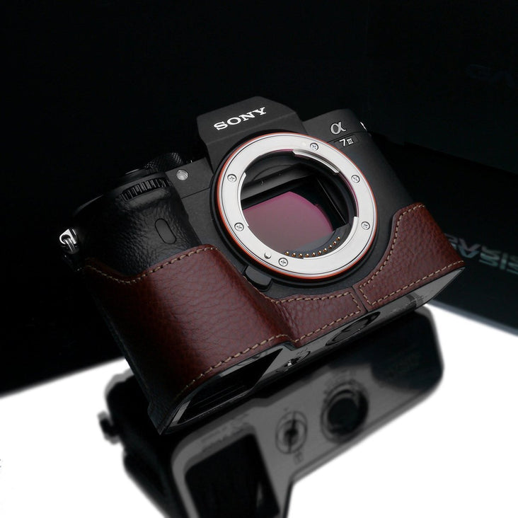 Gariz Brown XS-CHA7M3BRO Genuine Leather Half Case for Sony A7RIII/Sony A7III