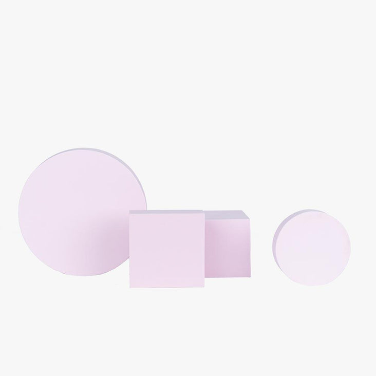 Geometric Foam Styling Props For Photography - Blush Pink 4 Pack