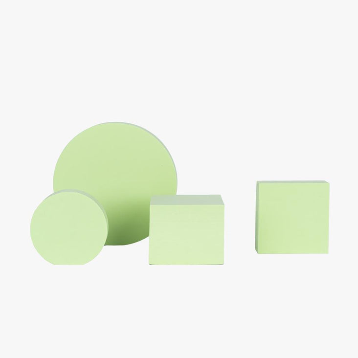 Geometric Foam Styling Props For Photography - Mint Green 4 Pack