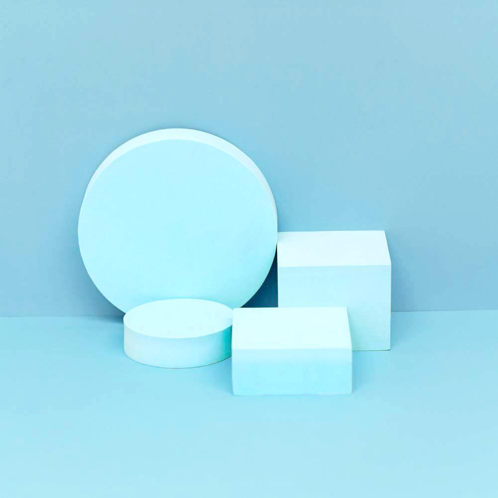 Geometric Foam Styling Props For Photography Powder Blue 4 Pack | Hypop