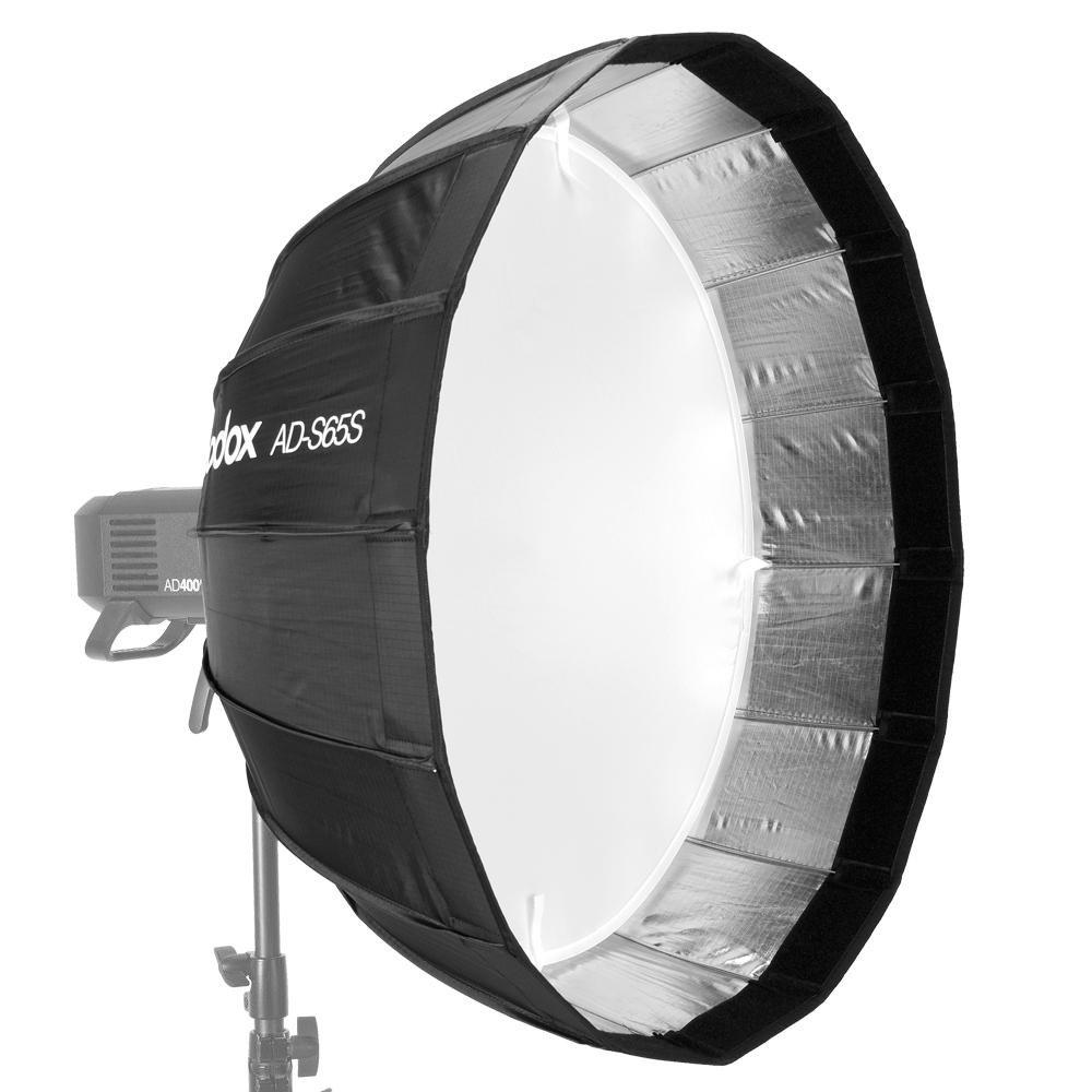 thumbnail image 2 of Buy Godox Ad-S65S 65cm/ 25.6In Portable Deep Parabolic Softbox Umbrella Godox Mount 642064d32ed93acf24a9a118 619603ecbb8655001bb6d489 2 of 13