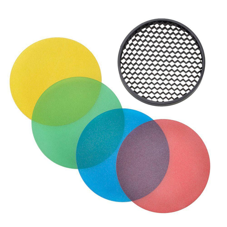 Godox AD-S11 Colour Filter Gel Pack with AD-S12 Honeycomb Grid for Witstro AD360 AD360II AD200