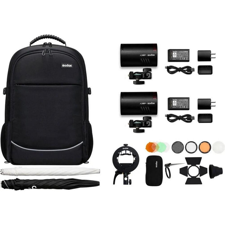 Godox AD100Pro 2 Light Flash Kit With Carry Bag