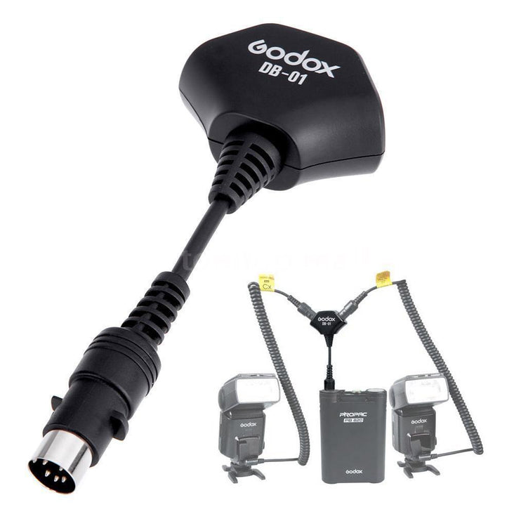 Godox DB-01 Cable Y Adapter 1 to 2 for Propac Power Pack PB960 PB820