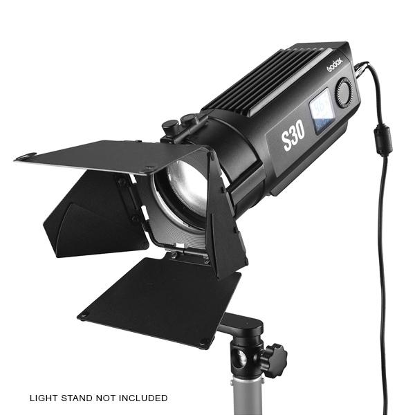 Godox S30 5600K Focusing LED Light with SA-08 Barn Door (DEMO STOCK)