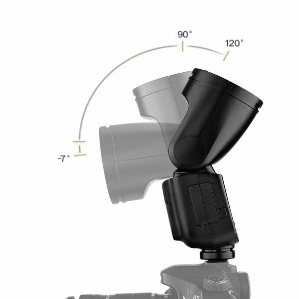 Godox V1-N Round Head Flash for Nikon + AK-R1 Accessory Head Kit - Bundle