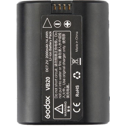 Godox VB22 - Batterie Lithium 7,2V 2200mAh Pour Flash V480 Et V350 - Haute Capacité, Charge Rapide USB-C