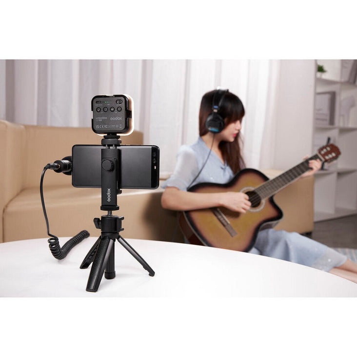 Godox Vlogging Kit (with LED 6BI Bi-Colour LED Video Light - 3.5mm Universal Edition)