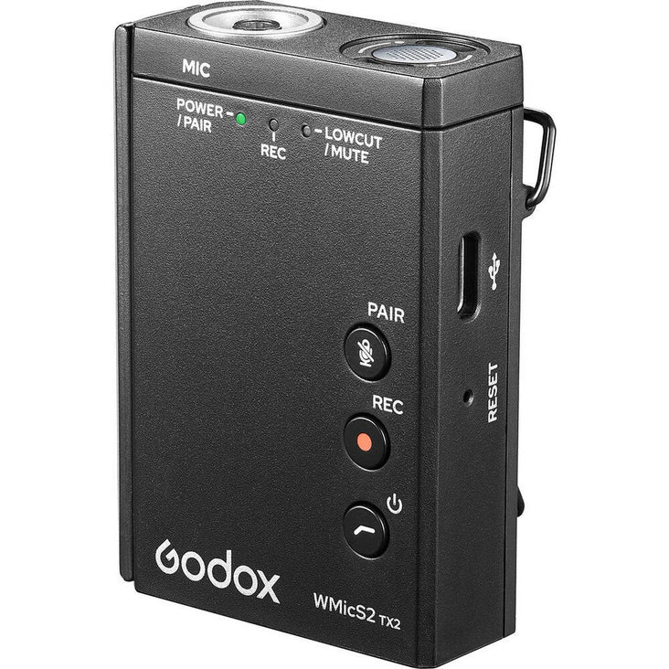 Godox WMicS2 UHF Compact 2-Person Wireless Microphone System for Cameras & Smartphones with 3.5mm (UHF)