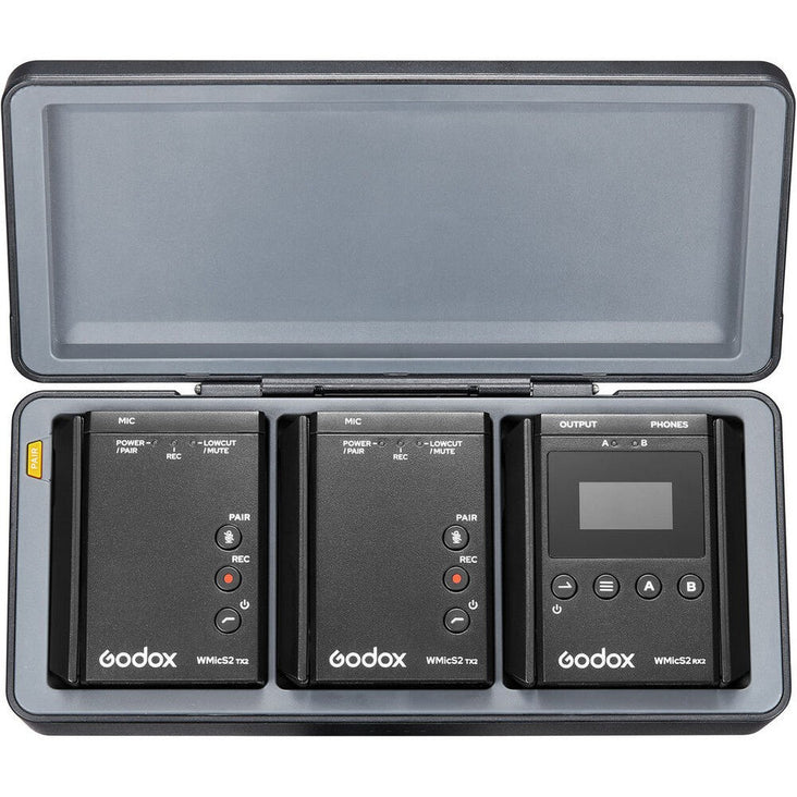 Godox WMicS2 UHF Compact 2-Person Wireless Microphone System for Cameras & Smartphones with 3.5mm (UHF)