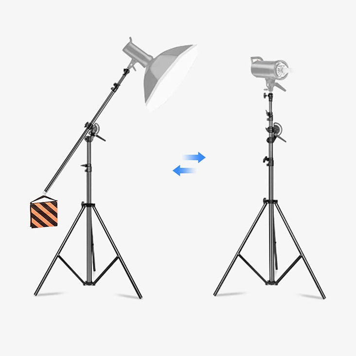 Heavy Duty 390cm / 13ft Photographic Boom Stand and Counterweight (5kg Load)