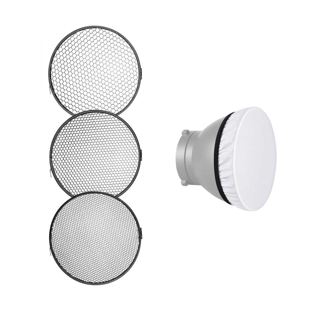 Honeycomb Grid Set (20°, 40°, 60°) & Diffuser for 7
