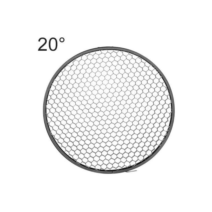 Honeycomb Grid Set (20°, 40°, 60°) With Diffuser Cover for 7" Reflector
