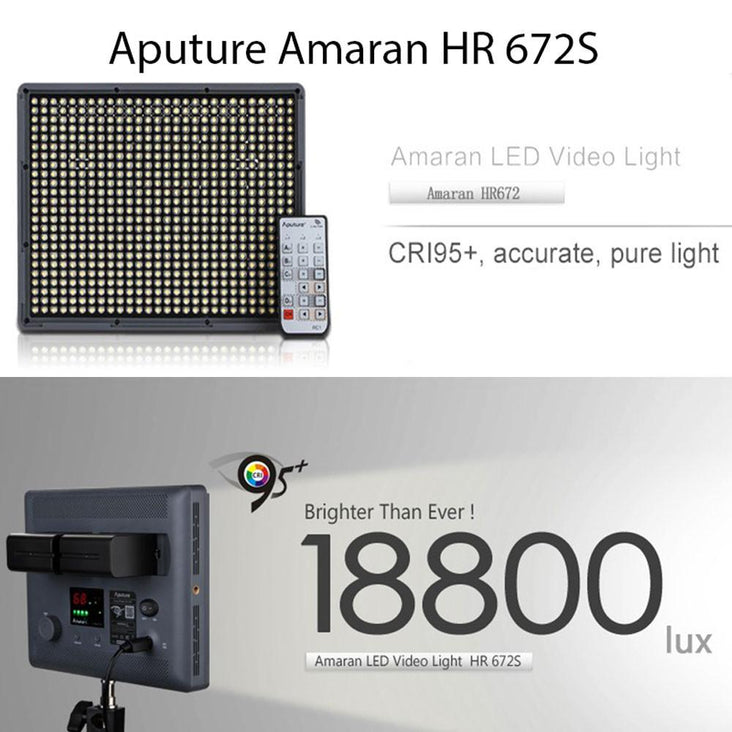 Aputure HR672 W/S/C LED Video Continuous Portable Lighting Kit & Boom