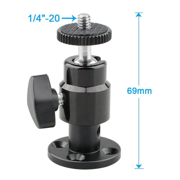 Hypop 1/4"-20 Mini Ball Head with Wall Ceiling Mount